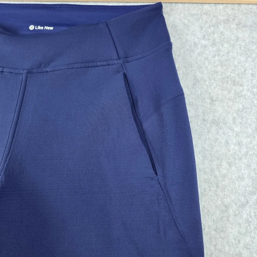 Lululemon Scuba High-Rise Jogger Navy Blue‎ Fleece Sweatpants Womens Size 4